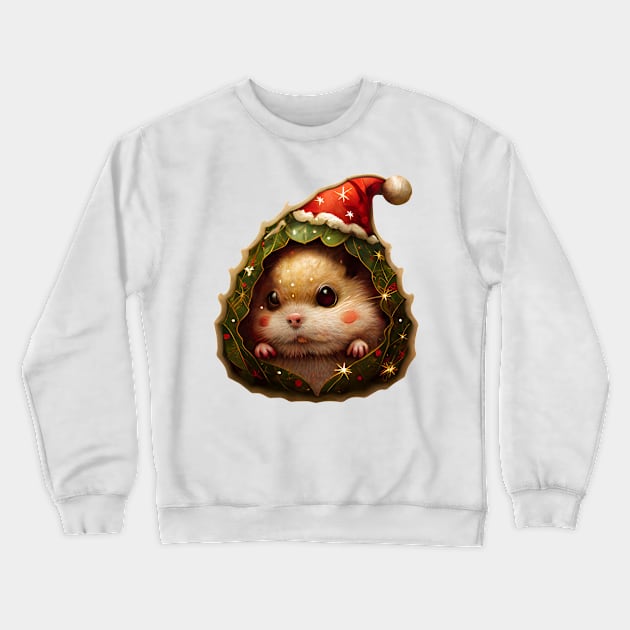 Hamster Merry Crewneck Sweatshirt by DarksmithMiniatures